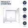 Party Essentials 40-Count Hard Plastic 9.5" Classic Square Lunch/Dinner Plates, Clear