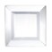Party Essentials 40-Count Hard Plastic 9.5" Classic Square Lunch/Dinner Plates, Clear