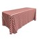 LA Linen Tccheck90X156-Redk98 Polyester Gingham Checkered Rectangular Tablecloth, White & Red - 90 X 156 In.