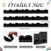 Qeeenar 24 Pcs Magnetic Borders for Classroom Whiteboard Black