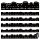 Qeeenar 24 Pcs Magnetic Borders for Classroom Whiteboard Black