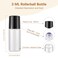 Jiuwu 50 Pack 3ML Clear Small Glass Roller Bottles, Refillable, Leak-Proof