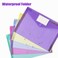 Sooez 5 Pack File Folders, Clear Poly Envelopes Plastic Folders A4 Pouch