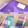 Sooez 5 Pack File Folders, Clear Poly Envelopes Plastic Folders A4 Pouch