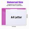 Sooez 5 Pack File Folders, Clear Poly Envelopes Plastic Folders A4 Pouch