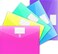 Sooez 5 Pack File Folders, Clear Poly Envelopes Plastic Folders A4 Pouch