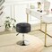 Gitrah Black Vanity Stool Chair with Storage Swivel Adjustable Makeup Stool