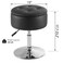 Gitrah Black Vanity Stool Chair with Storage Swivel Adjustable Makeup Stool
