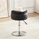 Gitrah Black Vanity Stool Chair with Storage Swivel Adjustable Makeup Stool