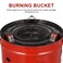 Doitool 2.87 Gallon Burn Barrel, Small Metal Burn Can with Lid and Handle