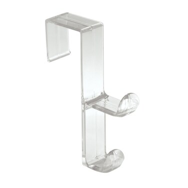 iDesign Clear Over Door Double Hook, Small