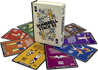 Stack 52 Dumbbell Exercise Card Workout Game.