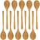BambooMN 8" Reusable Bamboo Dinner Spoon - 10 Units