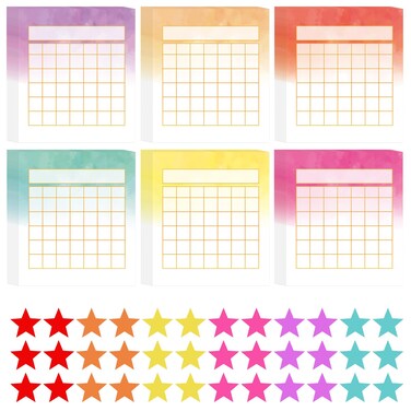 Eersida 96 Pack Students Incentive Reward Chart with Star Stickers, Classic