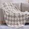 Wrensonge Soft Checkered Throw Blanket for Couch-Cozy Fall Knitted Blankets