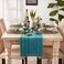 Dii Variegated Tabletop Collection, Table Runner, 13X72, Teal