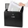 Xydled Mail Boxes with Key Lock, Locking Mailbox Wall Mounted, Black