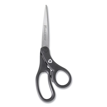 Westcott 8-Inch Kleenearth Basic Bent Scissors, Black (15584)