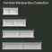 Mayne Fairfield 24IN Self-Watering Rectangular Window Box Planter, Gray