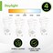 Kor GU24 Cfl Light Bulbs, 13W 60W Equivalent, 5000K Bright White, 4-Pack