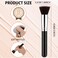 Tanlade 10 Pcs Foundation Brushes Bulk Flat Top Makeup Brushes, Black
