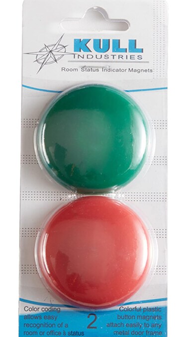 Kull Industries Button Magnets, Room Status Indicator Magnets - 2 Pcs