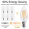 GvvooHome LED Candelabra Light Bulbs 40 Watt Equivalent, Dimmable E12 Bulb 2700K