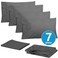Sweet Home Collection 6 Piece 1500 Supreme Collection Brushed Microfiber Deep Pocket Sheet SET-2 Extra Pillow Cases, Great Value, Split King, Gray
