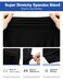 Smiry 2 Pack Spandex Table Cloth 6FT, Elastic Fitted Black Tablecloth