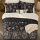 Bedsure Black Floral Queen Comforter Set, Breathable Fall Bedding 3 Pcs