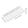 Cabilock 2PCS Ceramic Divided Sauce Dish, 3-Grid Rectangle Condiment Serving Tray, 6 Inch Appetizer Serving Platters for Home Kitchen Restaurant, White