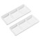 Cabilock 2PCS Ceramic Divided Sauce Dish, 3-Grid Rectangle Condiment Serving Tray, 6 Inch Appetizer Serving Platters for Home Kitchen Restaurant, White