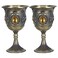 Kichvoe Wine Goblet Set Chic Pattern Design Golden 2 X Goblet