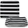 Fun Express Black &amp; White Striped Square Paper Dinner Plates