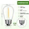 GvvooHome LED S14 Replacement Light Bulbs for Outdoor String Lights, 1W Shatterproof Edison Light Bulbs for Outside Patio Garden, E26 Standard Base, Dimmable, 2200K Warm White, 15 Pack