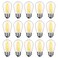GvvooHome LED S14 Replacement Light Bulbs for Outdoor String Lights, 1W Shatterproof Edison Light Bulbs for Outside Patio Garden, E26 Standard Base, Dimmable, 2200K Warm White, 15 Pack