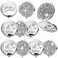 Barydat 10 Pcs Bridesmaid Proposal Gifts I Do Crew Compact Mirrors, Silver