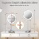 Milprox Adjustable Height Makeup Mirror with 10X Magnifying & Light, Silver