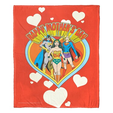 Northwest DC - Justice League Silk Touch Throw Blanket, 50" X 60", Mom Group