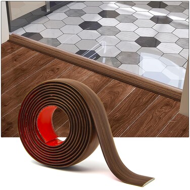Art3d 10 Ft Vinyl Floor Transition Strip, Laminate Floor Divider, Cherry