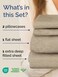 CGK Unlimited Extra Deep Cal King Sheet Set - 4 Piece Cooling Sheets - Heathered Beige