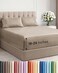 CGK Unlimited Extra Deep Cal King Sheet Set - 4 Piece Cooling Sheets - Heathered Beige
