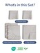 CGK Unlimited Extra Deep Split King Sheet Set - 5 Piece Breathable Cooling - Light Grey