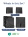 CGK Unlimited Extra Deep Split King Sheet Set - 5 Piece Breathable Cooling Sheets - Black