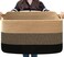 Goodpick Large Woven Blanket Basket, Rectangle, Black Jute, 75L