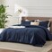Bedsure Navy Blue Queen Comforter Set, Cationic Dyed Bedding Set 3 Pcs
