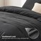 Bedsure Charcoal Queen Comforter Set, Soft Cationic Dyed Bedding Set 3 Pcs