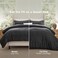 Bedsure Charcoal Queen Comforter Set, Soft Cationic Dyed Bedding Set 3 Pcs