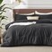 Bedsure Charcoal Queen Comforter Set, Soft Cationic Dyed Bedding Set 3 Pcs