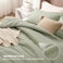 Bedsure Queen Comforter Set Tea Green, Cationic Dyed Bedding Set 3 Pcs